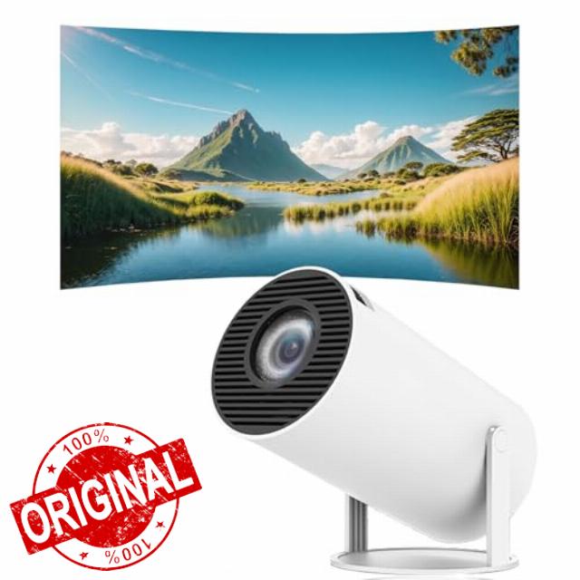 mini projector with 4K 1080P supportPortable projector with 180° rotatable 100-inch screenMovie projectorAutomatic keystone correctionCompatible with laptops