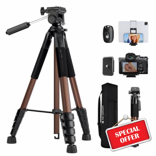190cm/75'' K&F Concept Compact Tripod for DSLR Camera