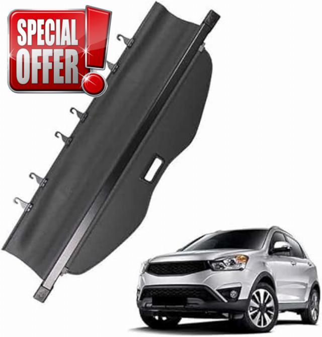 Car Retractable Rear Trunk Parcel Shelf Cargo Covers For Ssangyong Korando 2011 2018