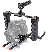 Zeadio Camera Smartphone Stabilizer, Foldable Handle Grip Handheld Video Rig with Carrying Case, ...