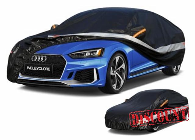 Weleyclore 10 Layers Car Cover Waterproof Breathable Large for Saloon