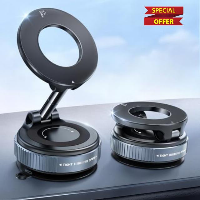 Beeasy Upgraded Vacuum Suction Magnetic Phone Holder