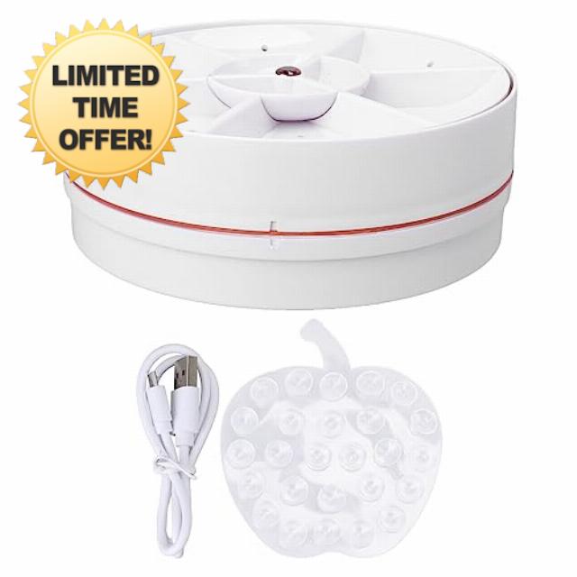 USB Dishwasher Ultrasonic Mini Dish Washing Machine for Fruit Vegetable Portable High Pressure Turbo Cleaner for Home Kitchen Apartment Travel Dorm Blue (Rojo)