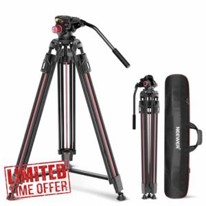 Neewer 79"/2m Video Camera Tripod with Fluid Head