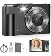 Digital Camera,COLALY Autofocus UHD 48MP Kids Camera with 8G SD Card,2,4'' Screen Vlogging Camera...
