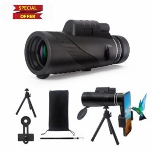 10X40 High Power Monocular Telescope with BAK4 Prism & FMC Lens