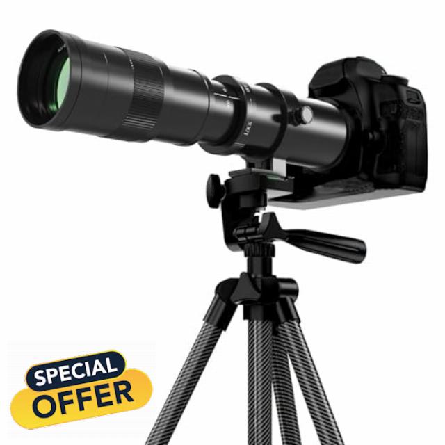 420-800mm Telephoto Lens for Sony E - Manual Focus(MF) Zoom Lens for Sony A7C A7R A7S A7 A9 A6700 A6600 A6500 A6400 A6300 A6100 A6000 A5100 A5000 NEX-7 ZV-E10 etc (for Sony E Mount)