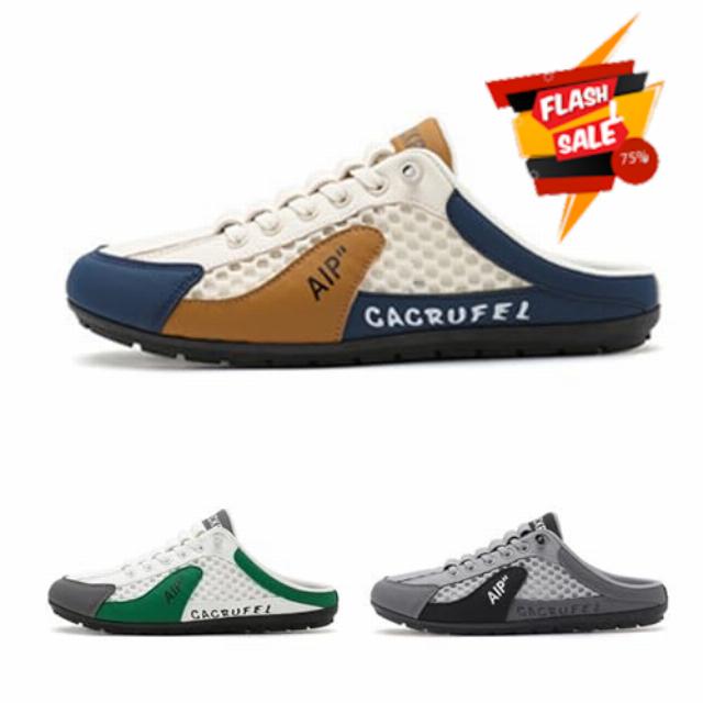 Mens Backless Slip on Sneakers Shoes