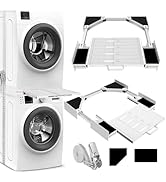 NIUXX Universal Stacking Kit for Washer and Dryer, Adjustable Stacking Shelf Kit Fit for 53-68 cm...