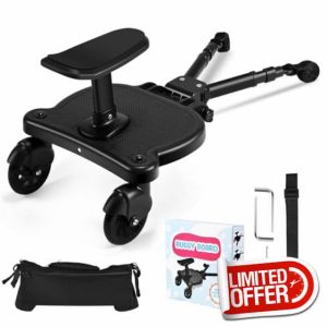 JoyCushy Universal Buggy Board with Pram Organiser Bag
