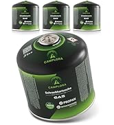 Camplora gas cartridge, 8 x 450 g with screw valve, propane/butane, screw cartridge with thread, carton.