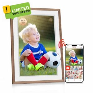 Frameo 10.1" WiFi Digital Photo Frame-Built in 32GB Memory with 1280 x 800 IPS HD Touch Screen Electronic Photo Frame