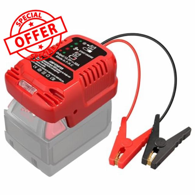 Car Jumper Starter Adapter for Milwaukee 18V Battery