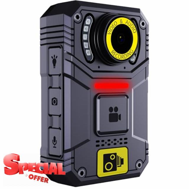 Recall PRO Body Worn Camera Bodycam 2K 4K Ultra Clear Video Cam Professional Security Camera for Personal Protection and Safety with Klick Fast Clickfast Night Visio