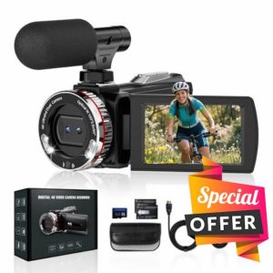 4K 60FPS Video Camera Camcorder with HDMI cable