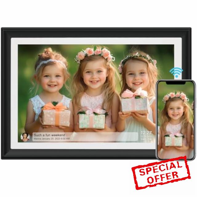 32GB 10.1 Inch WiFi Digital Picture Frame with 1280x800 HD IPS Touch Screen