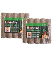Homefire Grape Seed Fire Logs for Wood Burners, Open Fires, Multi-fuel Stoves, (5 Packs, 60 Logs ...