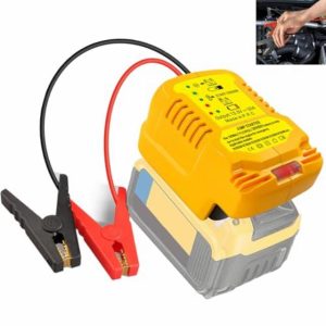 Jump Starter Adapter for DeWalt 20V/60V Li-ion Battery Powered with Jumper Cable Clamps Portable Car Battery Charger Jump Starter(Battery Not Included)
