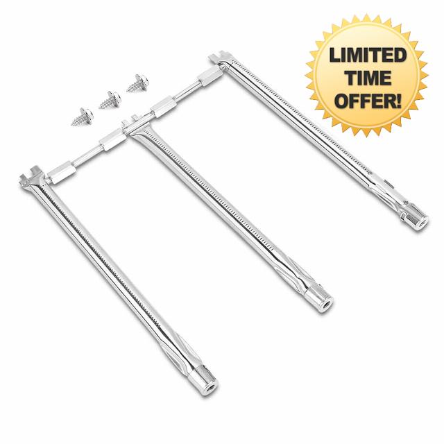69787 Grill Burner for Weber Spirit E310 E315 E330 & Spirit II 310 E320 gas Grills;Weber Spirit grill parts;Weber Spirit grill burner;Weber Spirit ii Grill Burners (3-Burner)