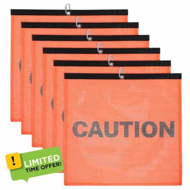 sourcing map Orange Safety Flags for Trucks