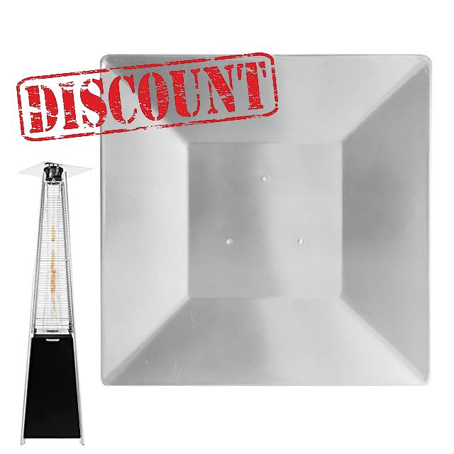 45cm Heat Reflector Shield Patio Heater Reflector Shield For Pyramid Patio Heater In Aluminum 4 Sided Heater Top Cover Replacement Parts Rainresistant Easy To Install Energy Efficie