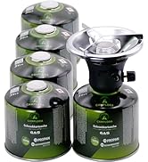 Camplora Gas Stove + 8 Gas Cartridges + Carry Case with Piezo Ignition - Camping Stove 2.2 kW - Includes