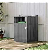 Warmiehomy Wheelie Bin Storage 2 Wheelie Bin Storage Outdoor Double Bins Shed Wooden Wheelie Bins...