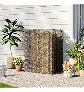 Warmiehomy Wheelie Bin Screen Willow Wheelie Bin Hideaways Wheelie Bin Storage Double Outdoor Bin...