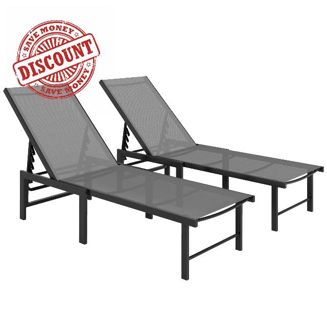 Outsunny Sun Loungers for Garden Set of 2