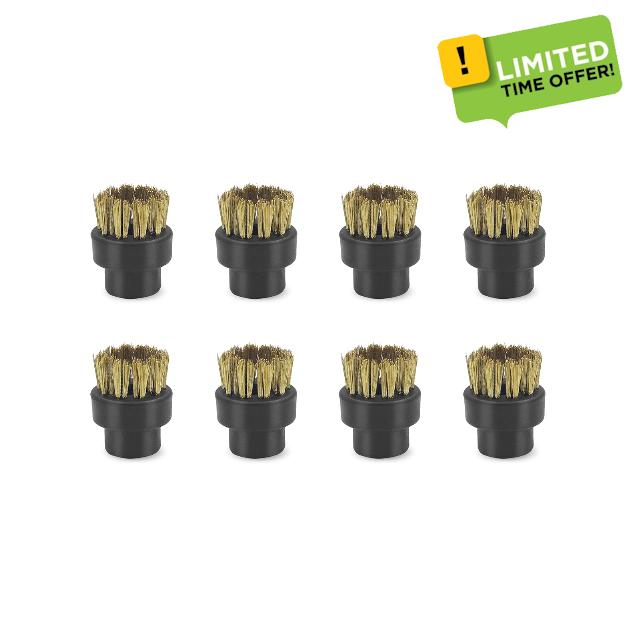 Round Brushes for Steamer (8 Brass Brushes)