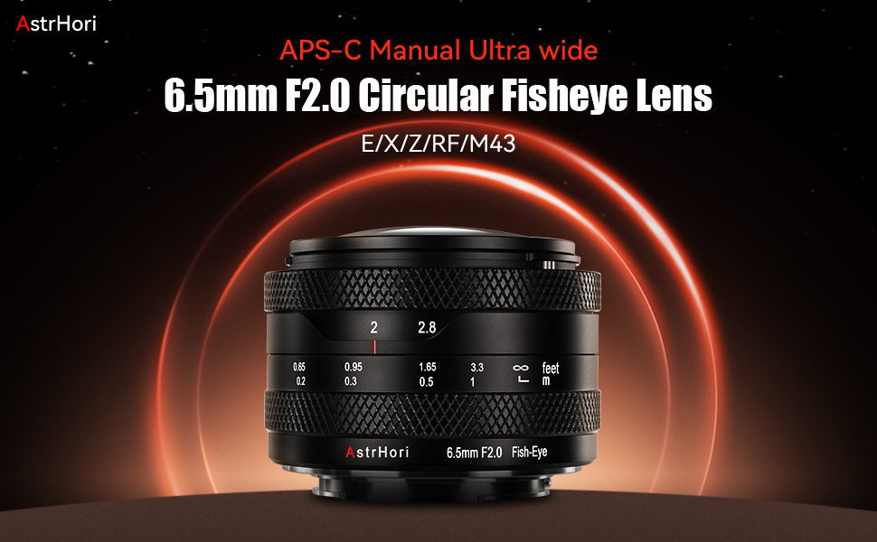 6.5mm F2.0 fisheye lens