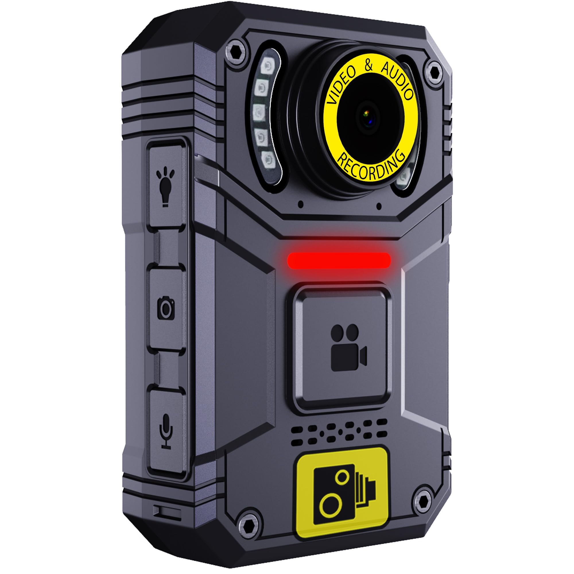 PRO 128GB Body Worn Camera Bodycam 2K 4K Ultra Clear Video Cam Professional Security Camera for Personal Protection and Safety with Klick Fast Clickfast Night Visio