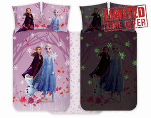 Frozen Elsa & Anna Cot Bedlinen Set 100x140 cm & Pillowcase 40x45 cm