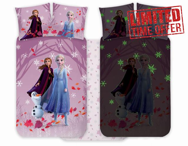 Frozen Elsa & Anna Cot Bedlinen Set 100x140 cm & Pillowcase 40x45 cm