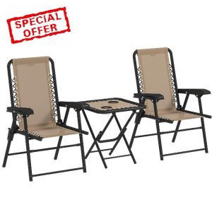 Outsunny 3 Pieces Garden Bistro Set