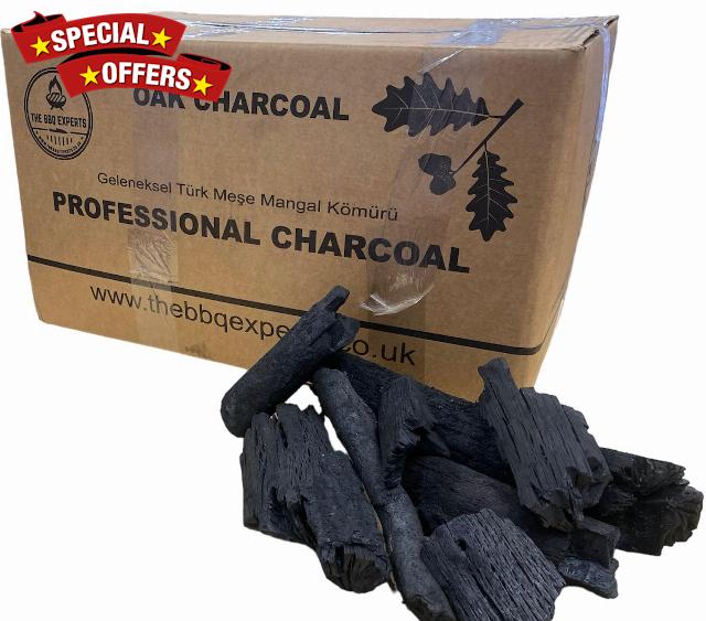 10kg Turkish Oak Charcoal by The BBQ Experts – Restaurant-Grade Oak Wood Charcoal for BBQ