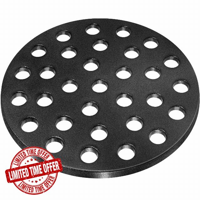 GGC Round Cast Iron Fire Grate for Big Green Egg