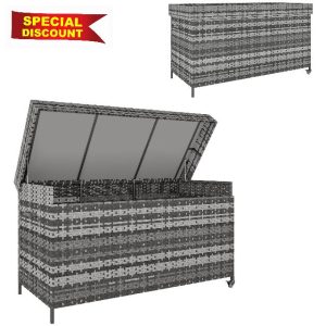 Outsunny 627 L Rattan Garden Storage Box