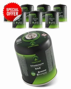 CAMPLORA 8 x 450 g gas cartridges with screw thread