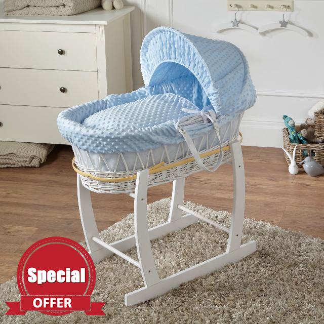 For Your Little One Wicker Moses Basket with Rocking Stand