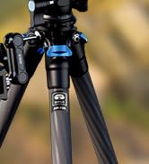 SIRUI Camera Tripod for Travel, Carbon Fibre Tripod for Camera AM-225+B-00K, 5-Section Compact Tr...