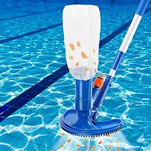 Pool Vacuum Cleaner, Portable Jet Vacuum Head Pool Maintenance Kit Pool Cleaning Kit