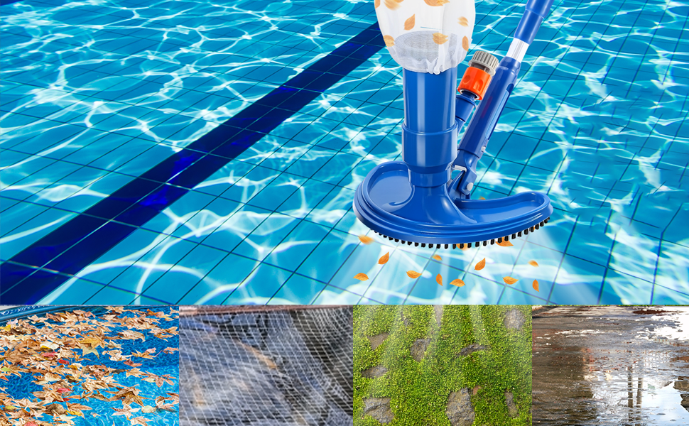 Pool Vacuum Cleaner, Portable Jet Vacuum Head Pool Maintenance Kit Pool Cleaning Kit