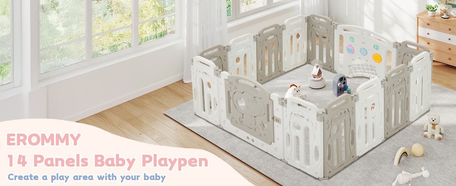 Plastic baby play fence