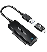 GRAUGEAR | 2 pieces adapter | USB to USB-C | double sides USB-C | 10 Gbps data transfer USB...