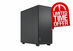 Fractal Design Epoch Black Solid - High Airflow PC Gaming Case - Mesh Front Panel - Three Momentum 12 Fans Included - Spacious Interior - ATX/mATX/ITX Suppo