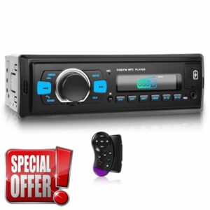DAB/DAB+ Car Stereo 1 Din Car Radio Single Din Stereo with FM Radio Bluetooth 4.2 Hands-Free Call/Music