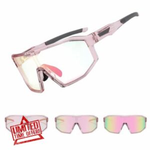 Suertree Photochromic Cycling Glasses Men Women Clear Sports Sunglasses Mountain Bike Riding MTB Bicycle Running Golf