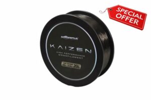 Korda Kaizen Mono Green 20lb 1000m | Carp Fishing Line for Distance Casting or Close Range Snag Fishing | Strong Reliable Knots | Abrasion Resistant | Low Stretch | 0.40mm 20lb b.s | Code KDCM18