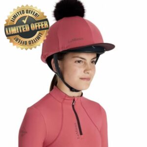 LeMieux Classique Pom Horse Riding Hat Silk - Cranberry